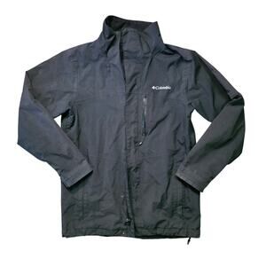 Columbia Pouring Adventure Rain Jacket Men’s Small Black Waterproof